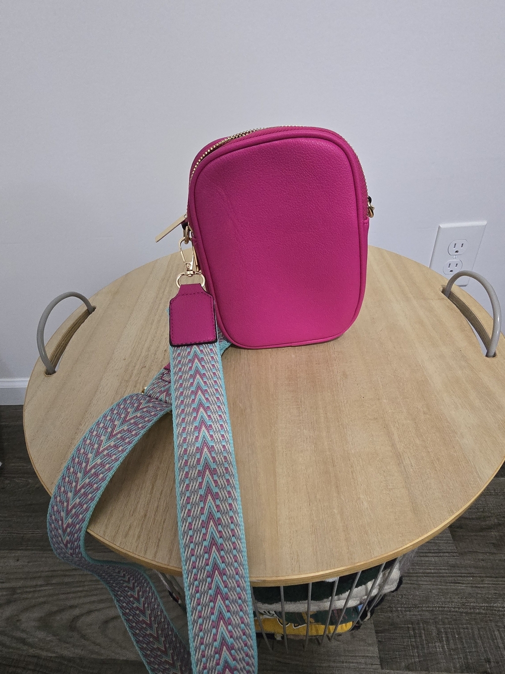 Hot Pink Multi-Zip Mali & Lili Crossbody Bag - Picture 2 of 3